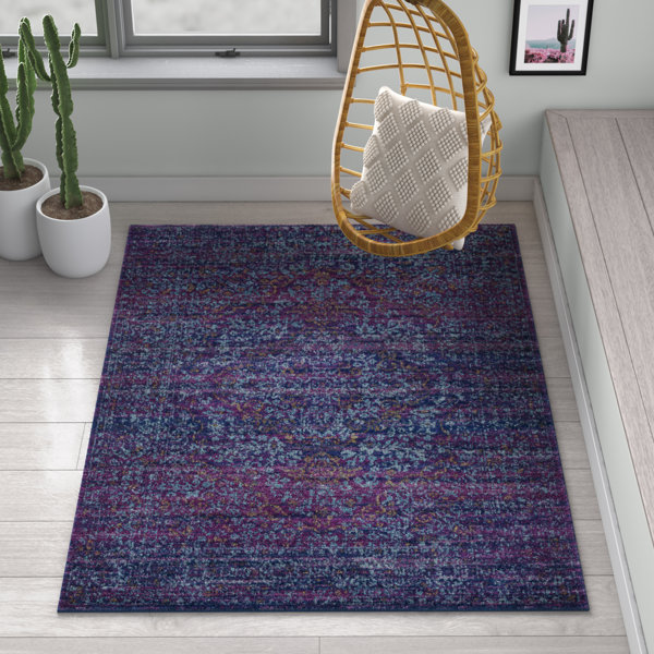 Mistana™ Hillsby Oriental Area Rug in Dark Blue/Purple & Reviews Wayfair